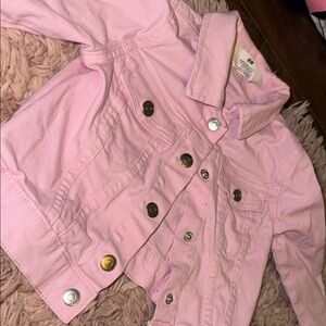 Kids Pink Denim Jacket. Never Worn
